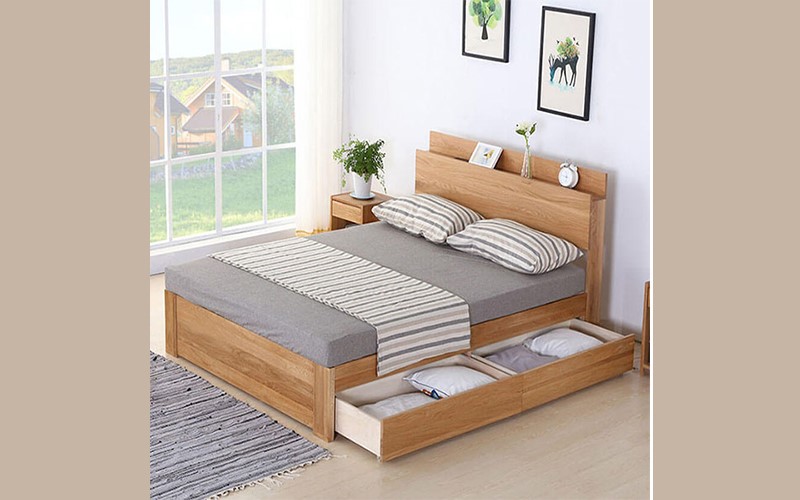 Mẫu giường gỗ mdf đẹp