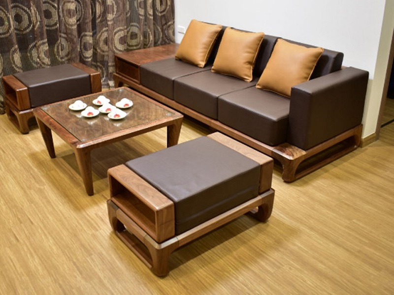 5 Mẫu bàn ghế gỗ phòng khách hiện đại
