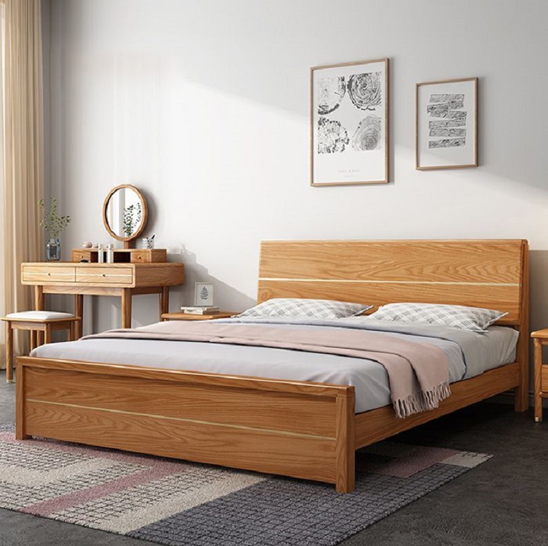 Các mẫu giường gỗ đẹp làm từ gỗ tự nhiên