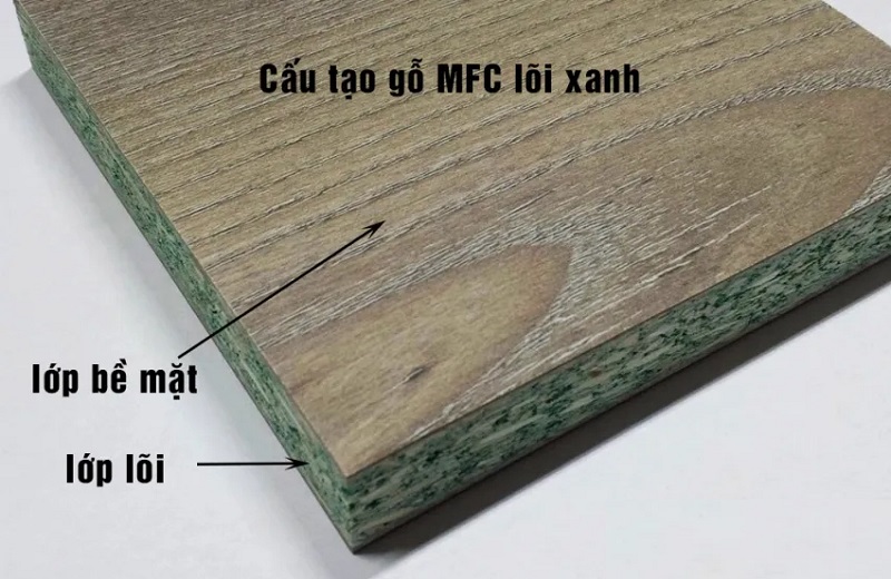  Cấu tạo gỗ MDF lõi xanh chống ẩmv