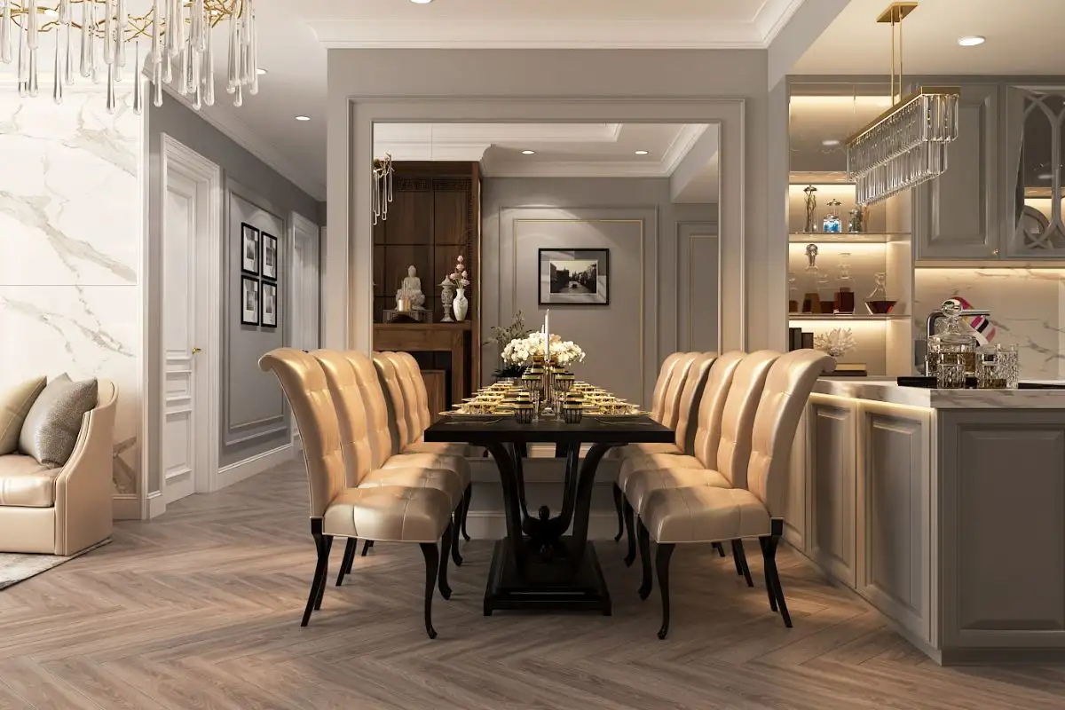 Phòng bếp tân cổ điển + hiện đại 