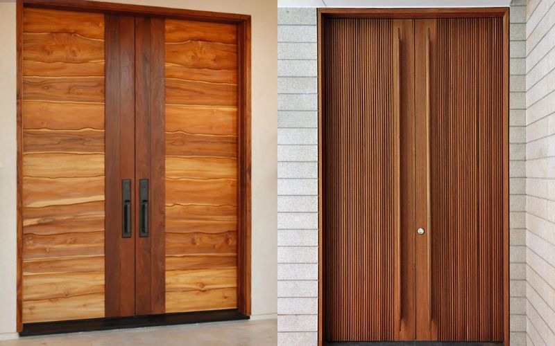 Mẫu cửa gỗ 2 cánh hiện đại