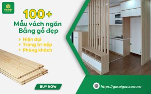 100+ Mẫu vách ngăn bẳng gỗ đẹp, hiện đại, trang trí bếp, phòng khách