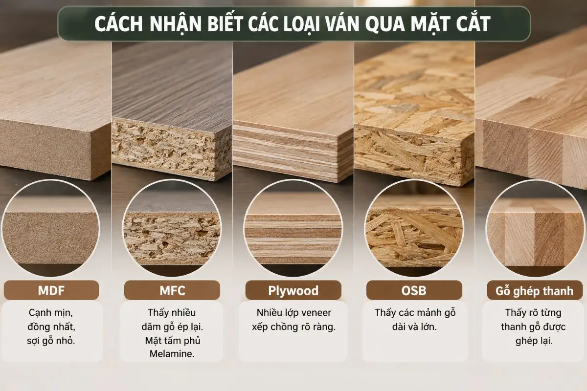 Cách Nhận Biết Các Loại Ván Qua Mặt Cắt