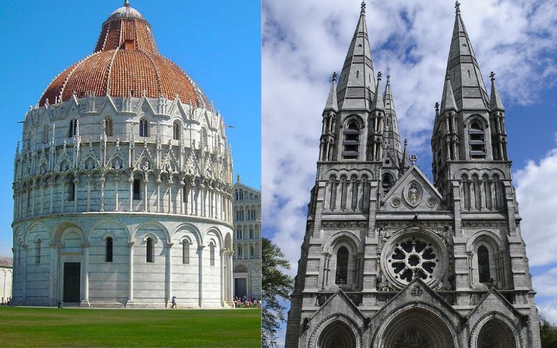 So sánh kiến trúc Roman và Gothic