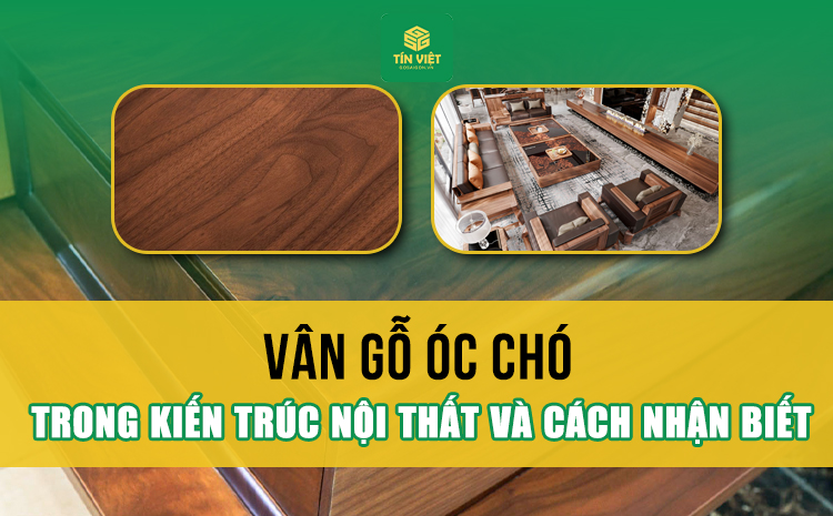 Vân gỗ óc chó trong kiến trúc nội thất và cách nhận biết vân gỗ óc chó