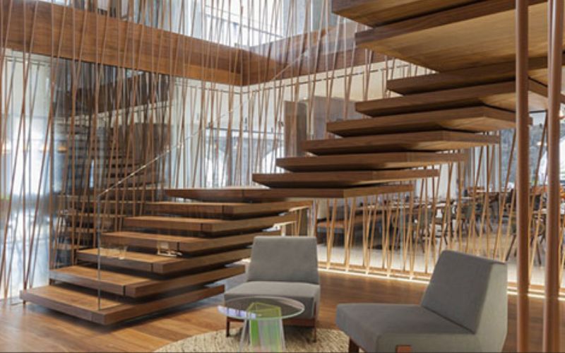45+ Mẫu cầu thang gỗ công nghiệp đẹp, hiện đại nhất năm 2022