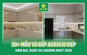 mẫu tủ bếp Acrylic