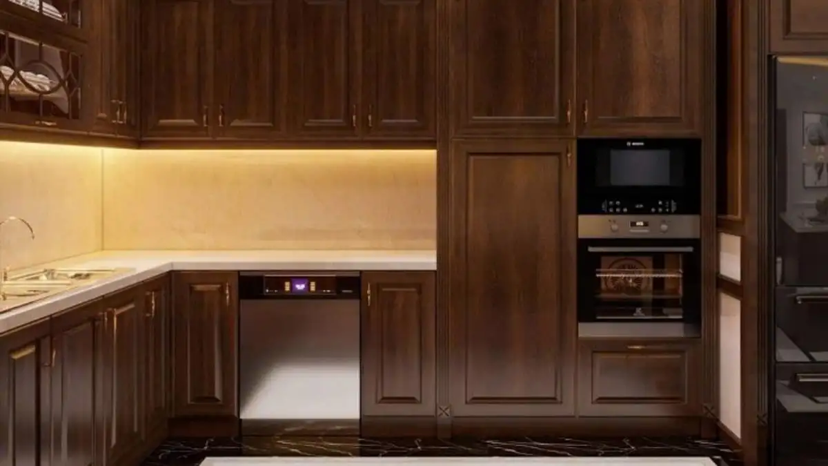 Tủ bếp gỗ cổ điển