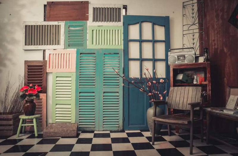 Phong cách cửa gỗ vintage