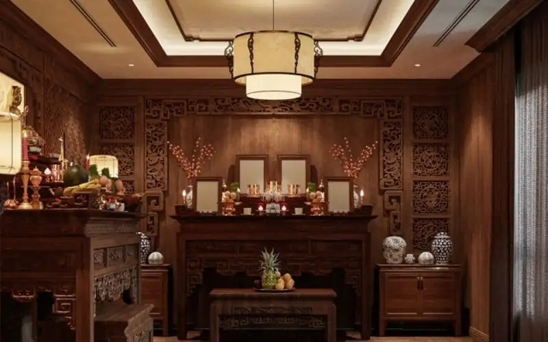 Tủ thờ gỗ ấm cúng