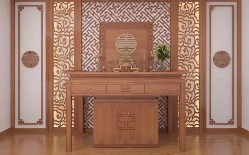 Phòng thờ gỗ sang trọng