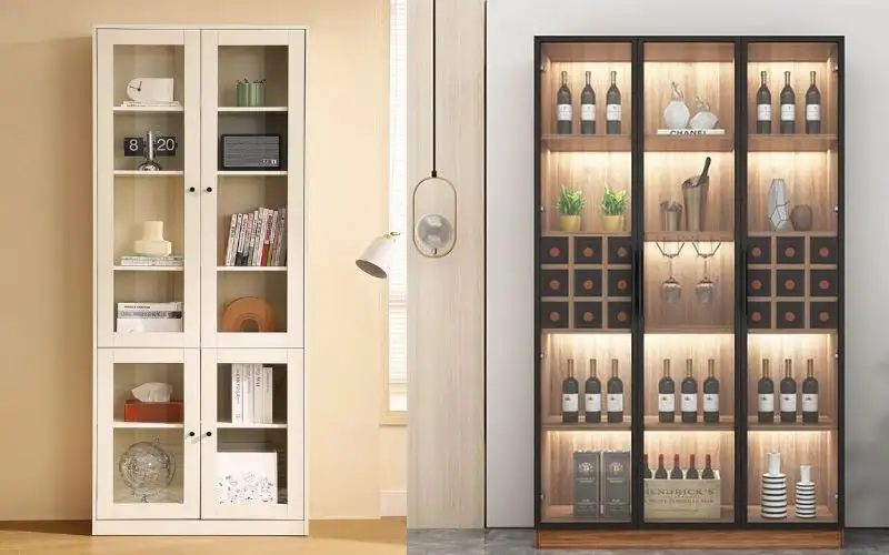 Tủ gỗ trưng bày đơn giản