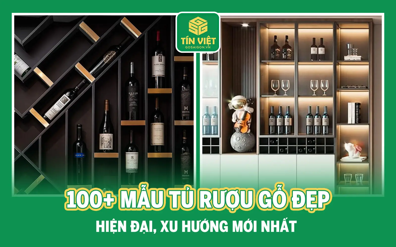 mẫu tủ rượu gỗ