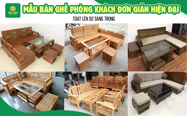 Những mẫu bàn ghế phòng khách đơn giản hiện đại