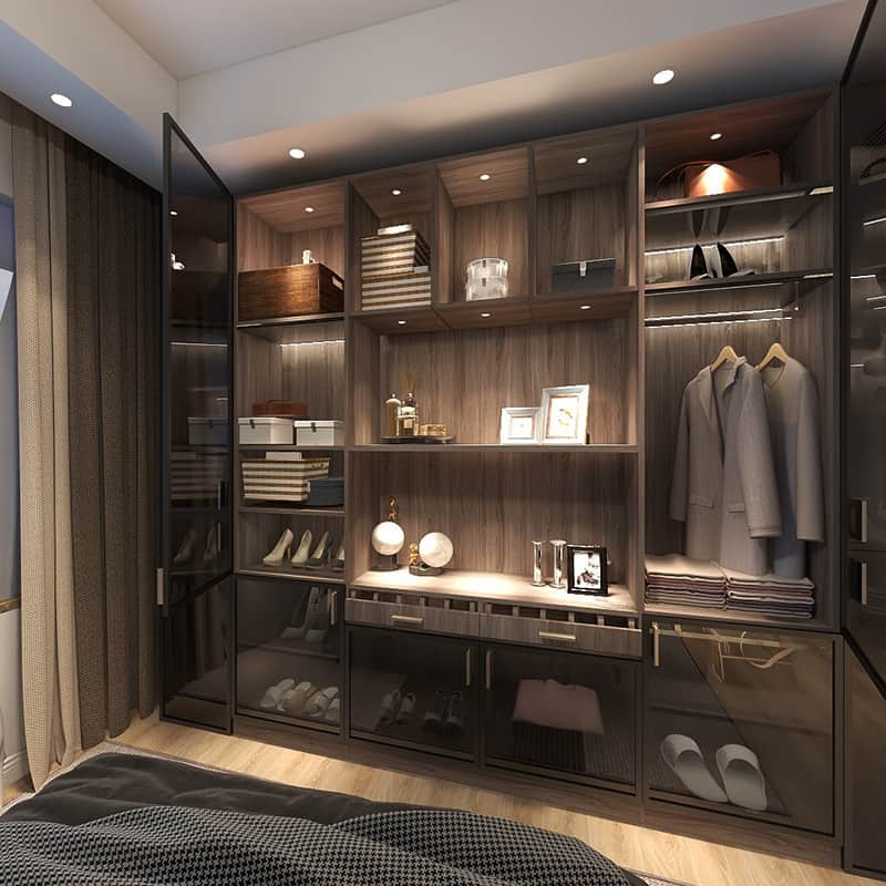 Tủ có đèn led âm