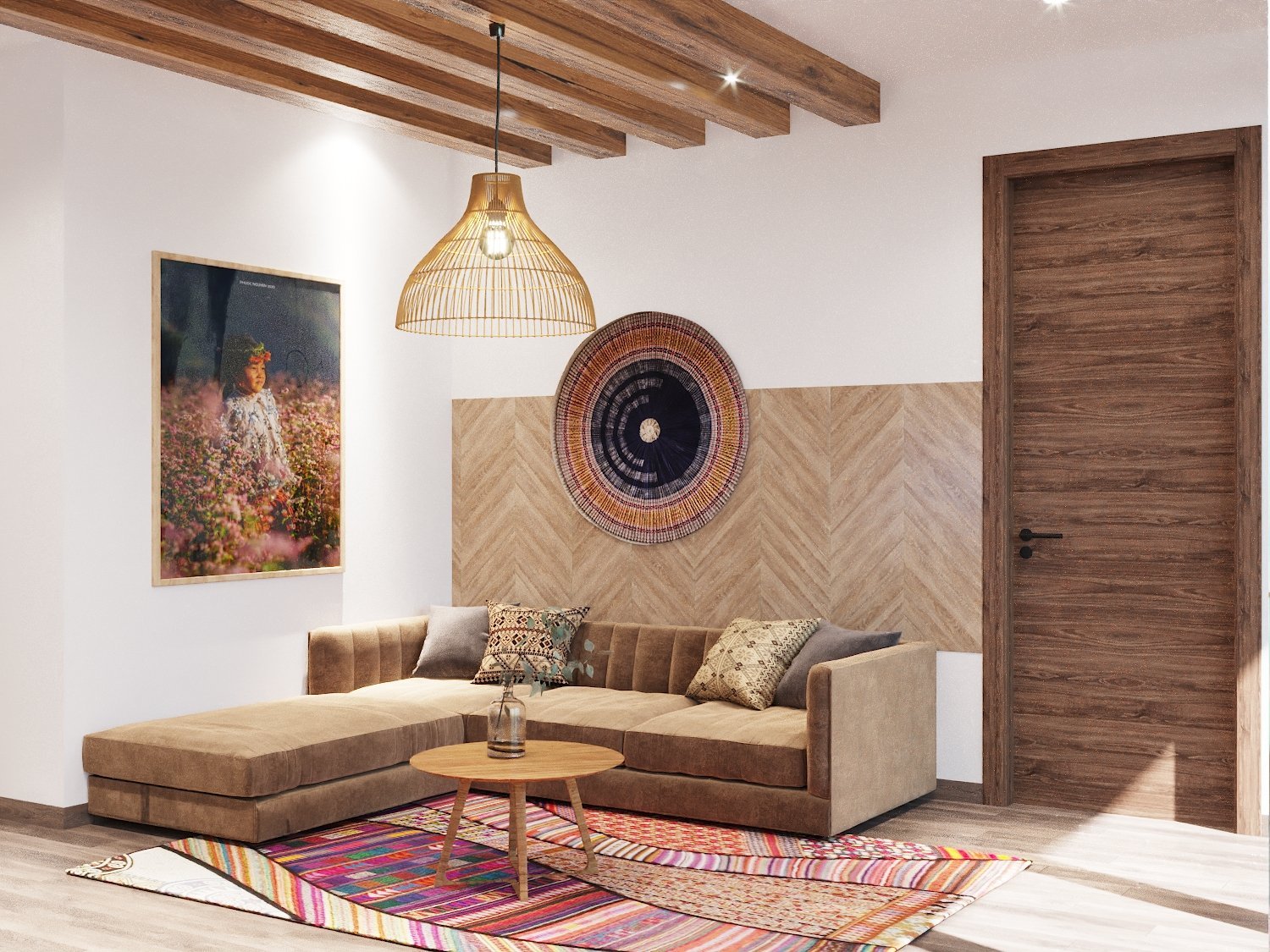 Ốp tường kiểu xương cá