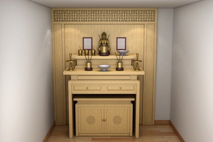 Bàn Thờ Gỗ Công Nghiệp 2 Tầng