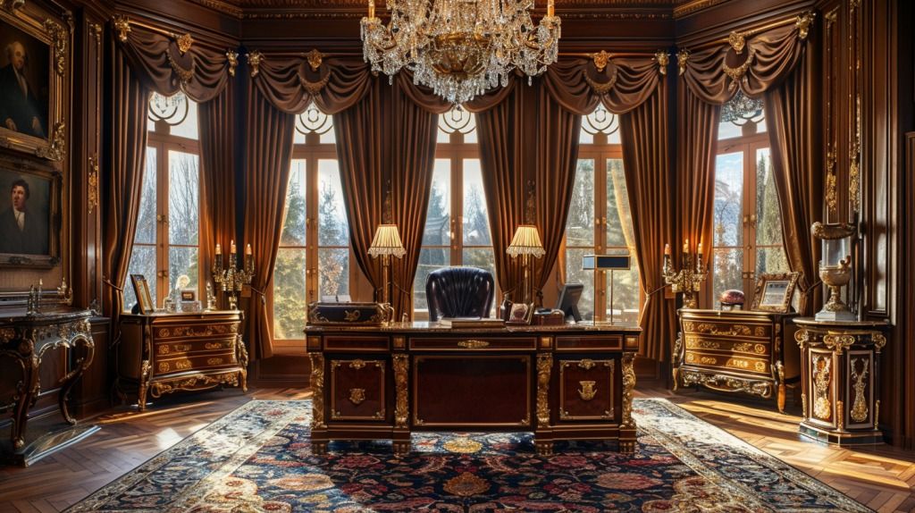 Phong cách Baroque sử dụng vật liệu quý trong thiết kế