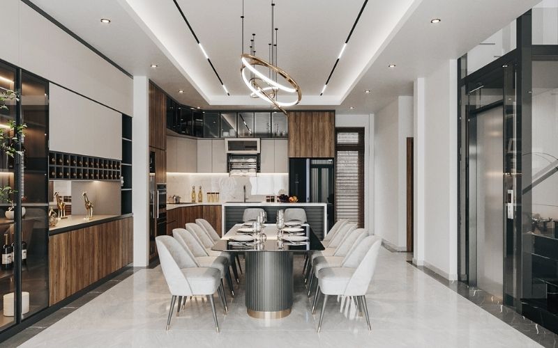 Mẫu trần thạch cao phòng bếp