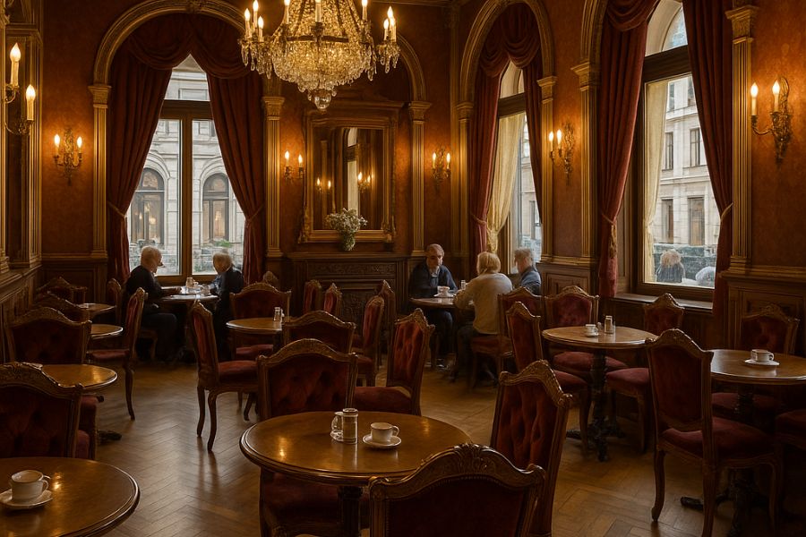 Quán cà phê theo hơi hướng hoài cổ trong phong cách Victorian
