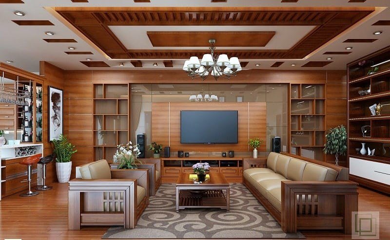 Trần gỗ công nghiệp ứng dụng nhà ở