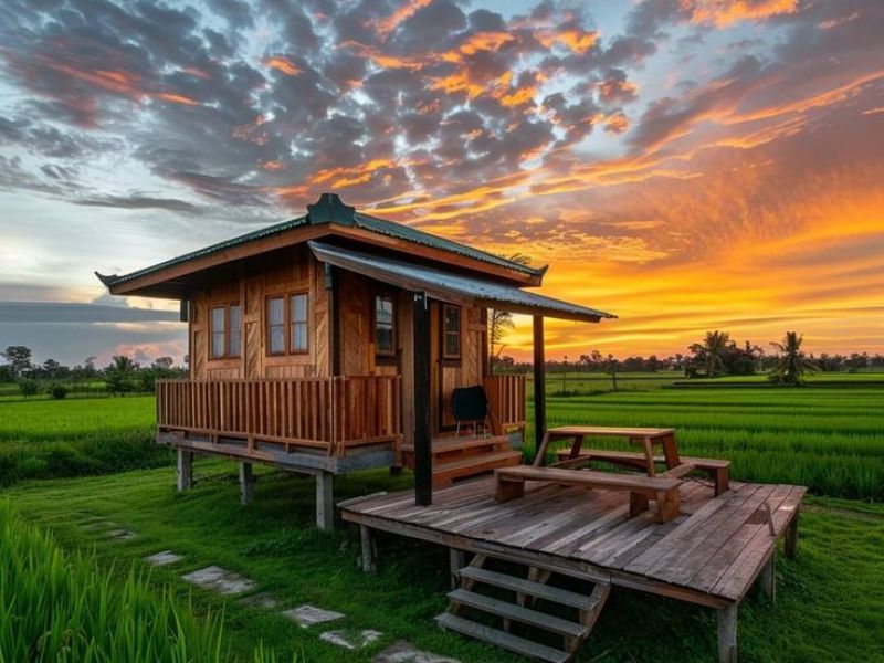 Mẫu nhà sàn gỗ đẹp tối giản