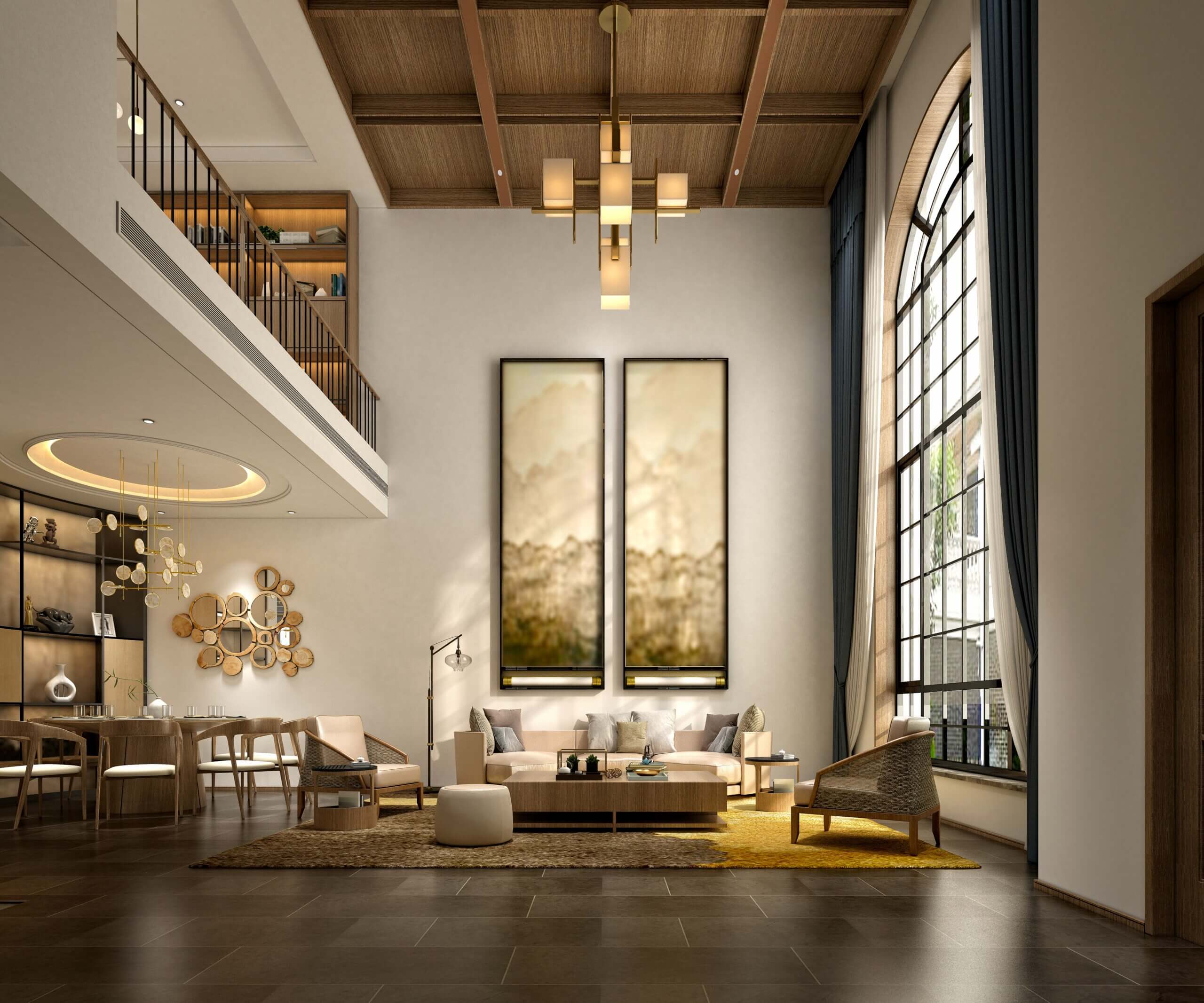 Không gian mở được sử dụng phổ biến trong phong cách Contemporary