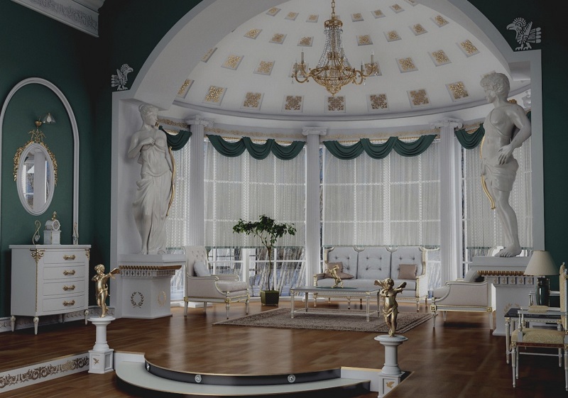 Vật liệu trong phong cách Victorian được chạm khắc hoa văn cầu kì