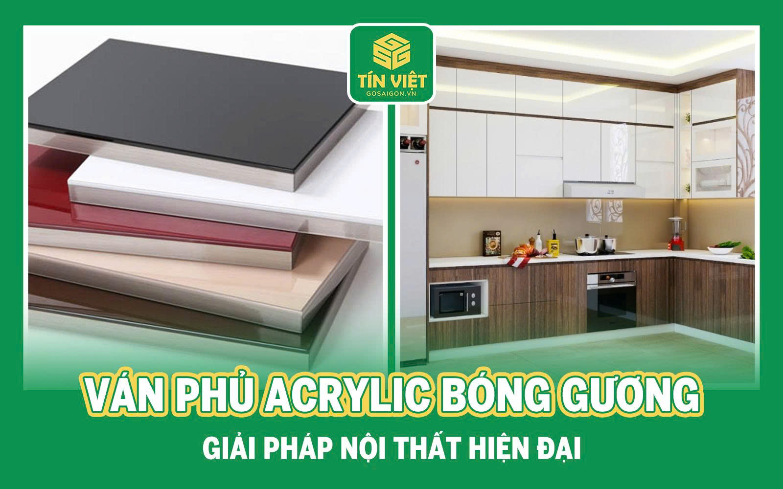 Ván Phủ Acrylic Bóng Gương