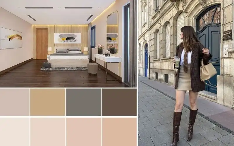 Phối tông màu lạnh với màu trung tính